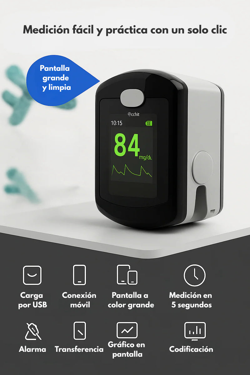 Monitor glucosa sin pinchazos GlucoSmart