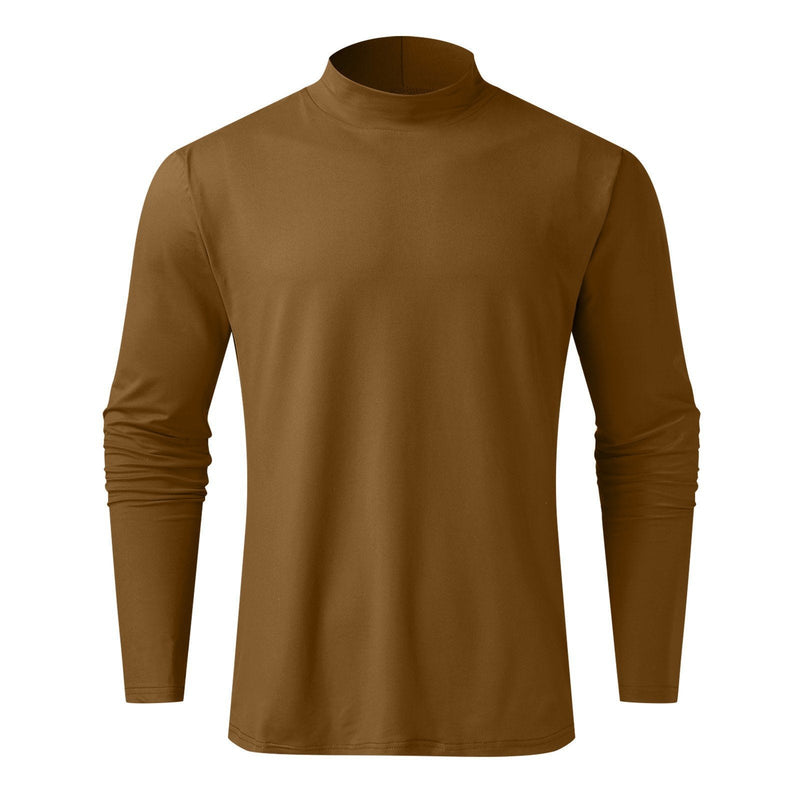 👕 60% OFF NOW! ✨ Men's High Neck Slim Fit T-Shirt - Stretchy & Breathable Fabric, Modern Style for Gym or Casual Wear 🏃‍♂️📦
